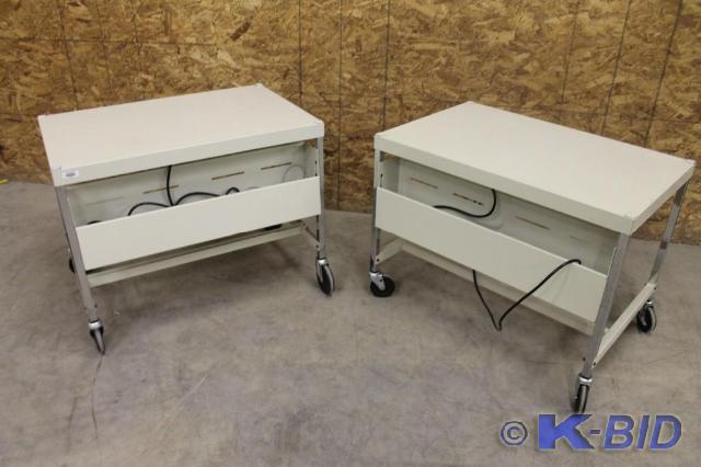 lot 233 image: -Mobile computer desks  carts  ta...