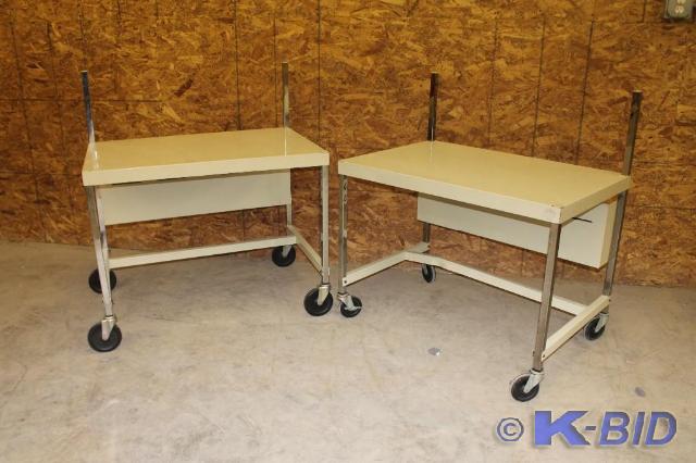 lot 235 image: -Mobile computer desks  carts  ta...