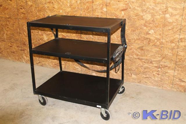lot 237 image: -Mobile TV  Utility Cart (Black) -...