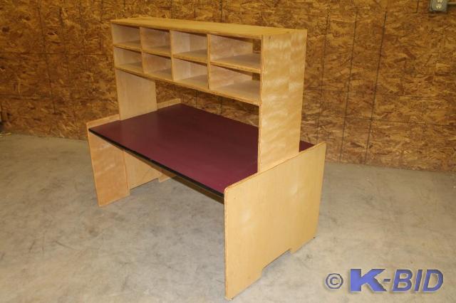lot 244 image: -Double-sided desk or table (same o...