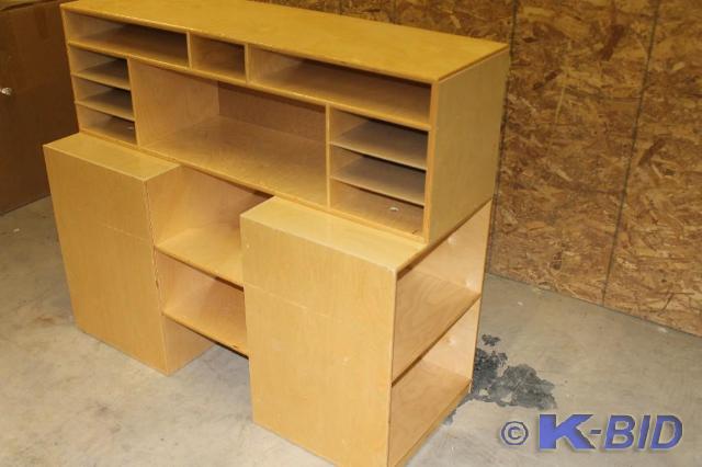 lot 257 image: -Storage unit with numerous cubbie...