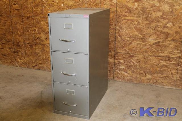 lot 28 image: -Invincible 3 drawer file cabinet...