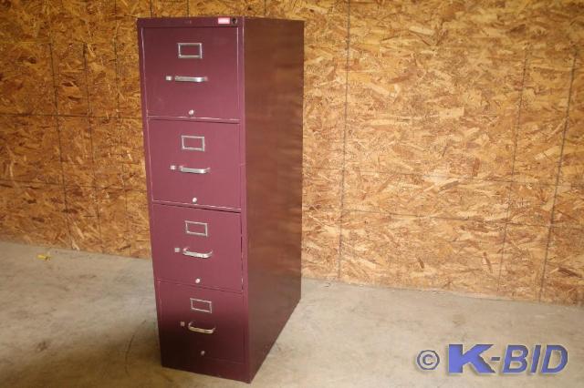 lot 35 image: -4 drawer HON file cabinet -Doors o...