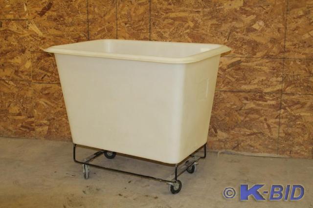 lot 69 image: -Laundry cart w attached wheel bas...