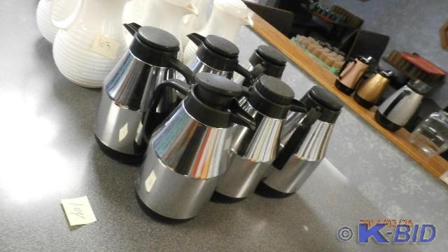 6 Chrome Small Coffee Pots