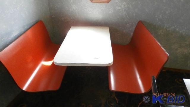 Orange Booth White Top Seating for ...