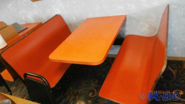 Orange Booth Seats 4