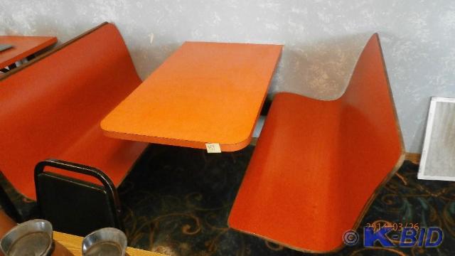 Orange Booth Seats 4