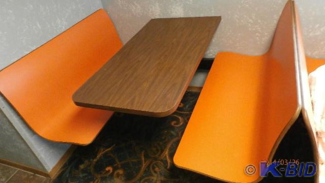 Orange And Brown Booth Seats 4