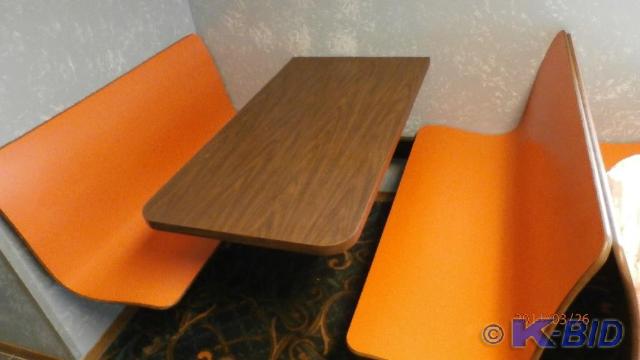 Orange And Brown Booth Seats 4
