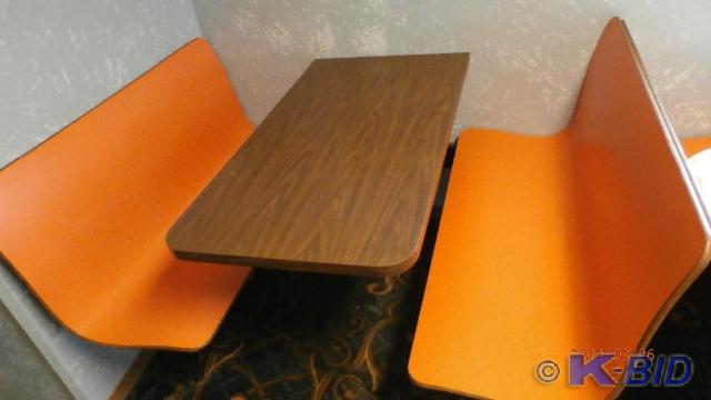 Orange And Brown Booth Seats 4