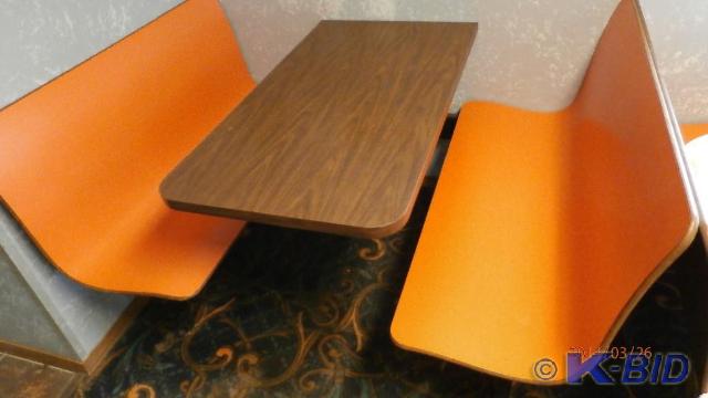 Orange And Brown Booth Seats 4