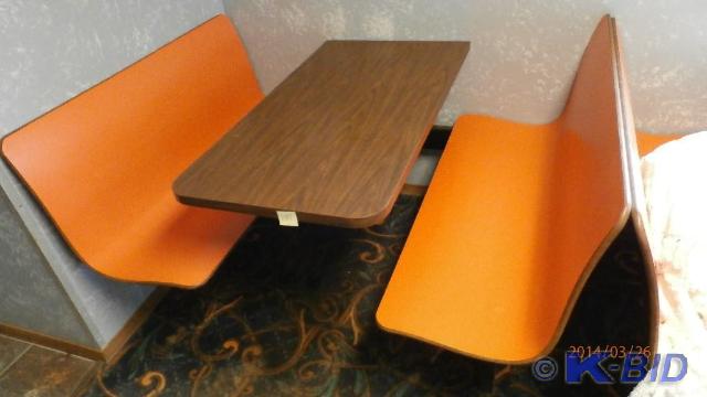 Orange And Brown Booth Seats 4