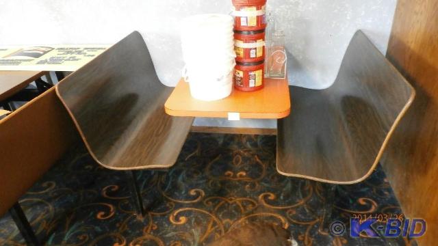 Orange And Brown Booth Seats 4 Stuf...