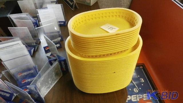 40 Yellow Food Service Baskets