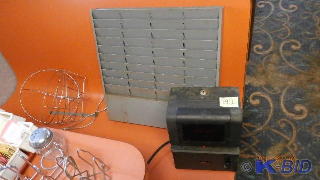 Time Card Machine With Rack