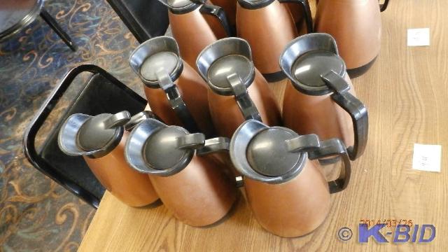 6 Brown Coffee Pots