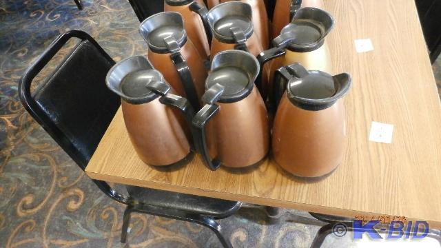 6 Brown Coffee Pots