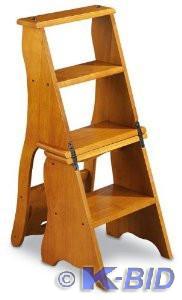 lot 13 image: Pair of Wooden Chair Stepstools, so...