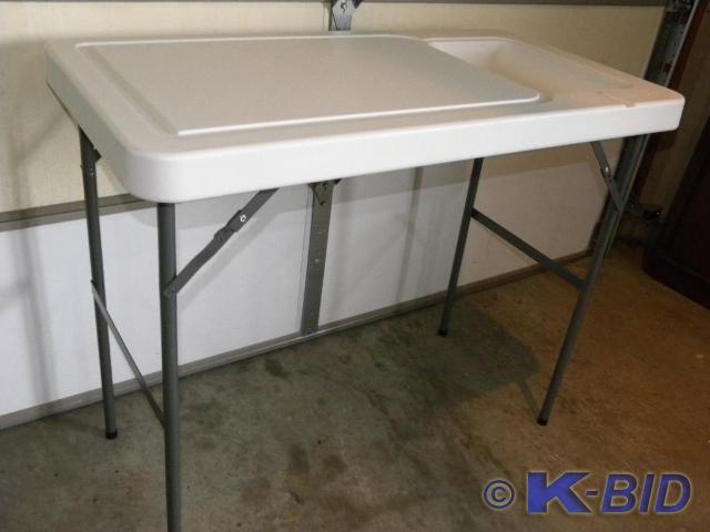 lot 21 image: Fish  Game Processing Table, conta...