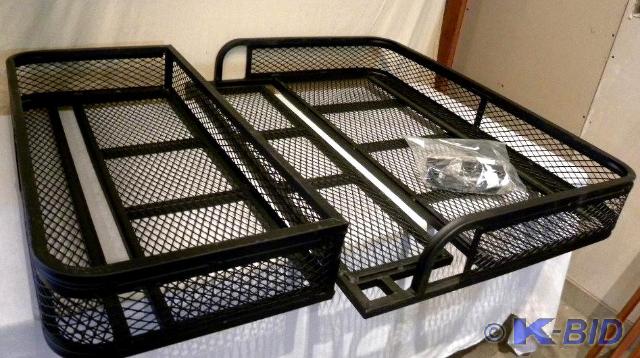 lot 3 image: ATV Front and Rear Basket Set, univ...