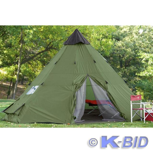 lot 64 image: 18x18 TeePee Tent, looks new, no ...