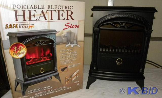 lot 76 image: Comfort Zone Electric Stove Heater,...
