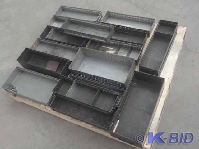 Pallet Lot Of Steel Parts Bins