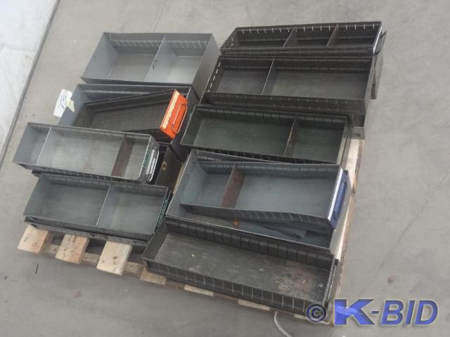 Pallet Lot Of Steel Parts Bins
