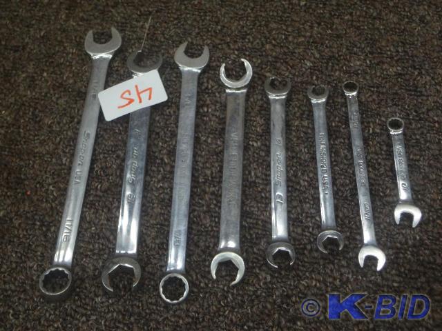 lot 45 image: Snap-On 8-Piece Wrench Set (Mixed S...