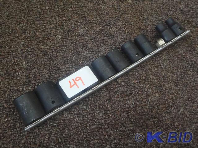 lot 49 image: Snap-On 10-Piece SAE Impact Socket ...