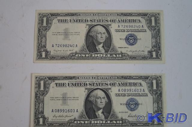 $1 silver certs 1957, 1957A