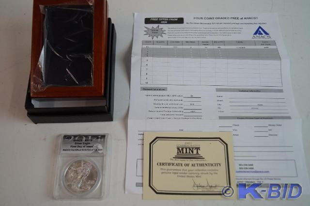 2014 Silver Eagle ANACS&nbspmint s...