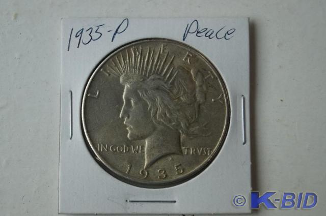 1935 -P Peace Silver Dollar