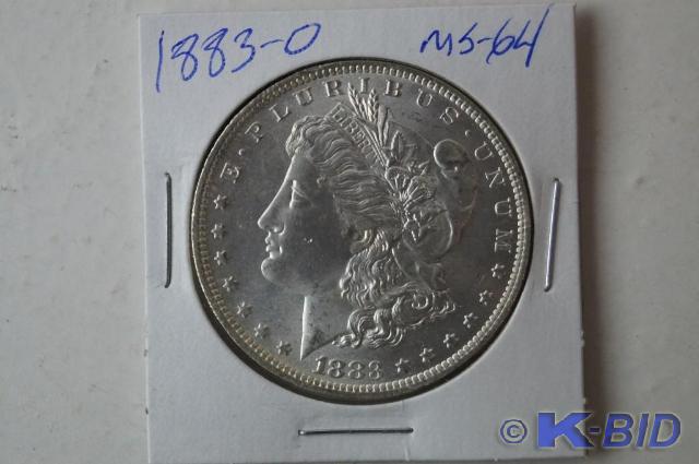 1883-O Morgan Silver Dollar MS-64 &...
