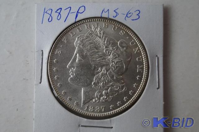 1887-P Morgan silver Dollar MS-63