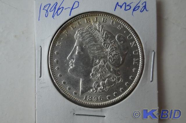 1896-P Morgan Silver Dollar MS 62