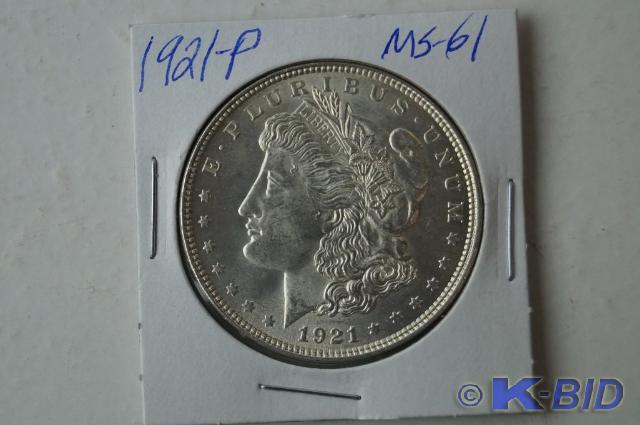 1921-P Morgan silver Dollar MS-61