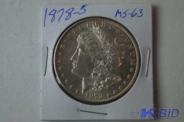 1878-S Morgan Silver Dollar MS-63