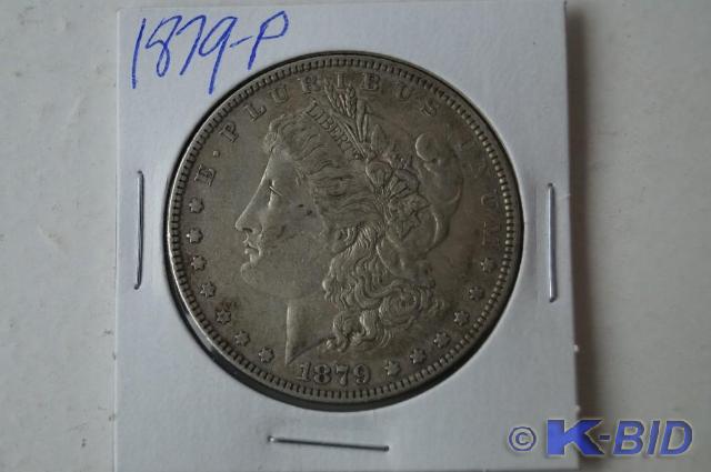 1879-P Morgan Silver Dollar.