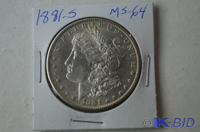 1881-S Morgan Silver Coin MS-64