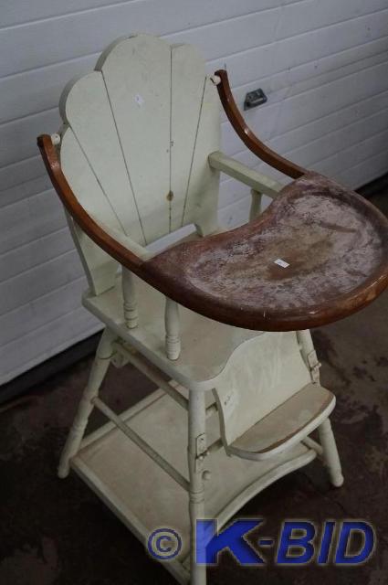 Old wooden high chair