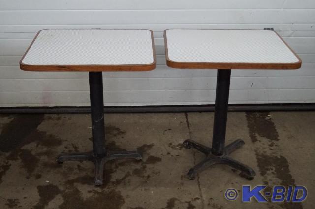 2 cafe tables