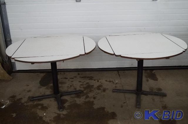 2 round or square cafe tables