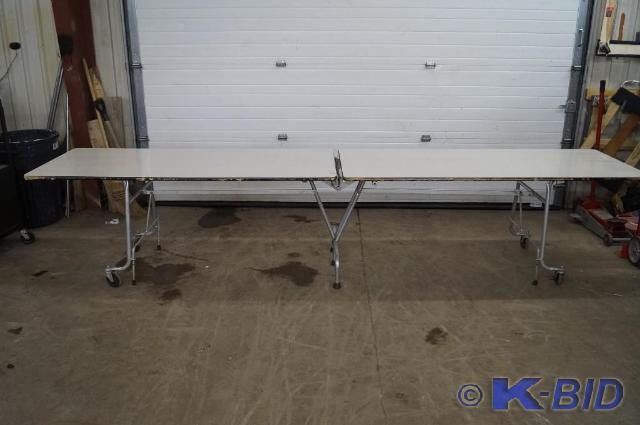 Folding table on wheels 12 ft x 2 1...