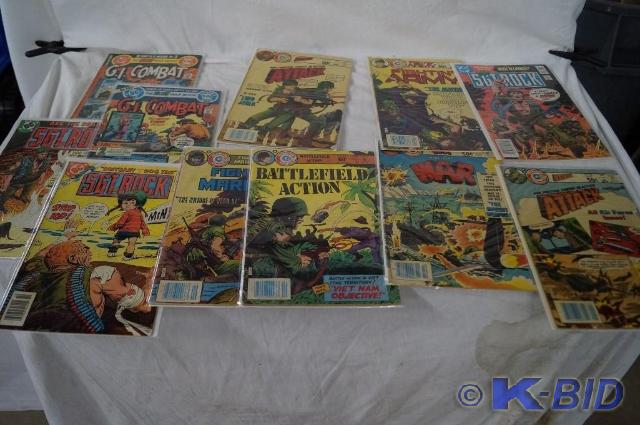 10 Warbattle comics- vintage