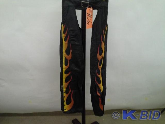 Hot Leathers black leather Chaps, s...