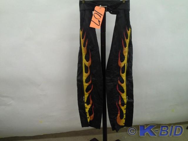 Hot Leathers, plain black leather C...