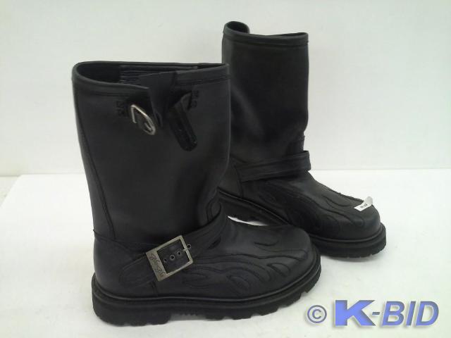 Engineer boot, black with black fla...