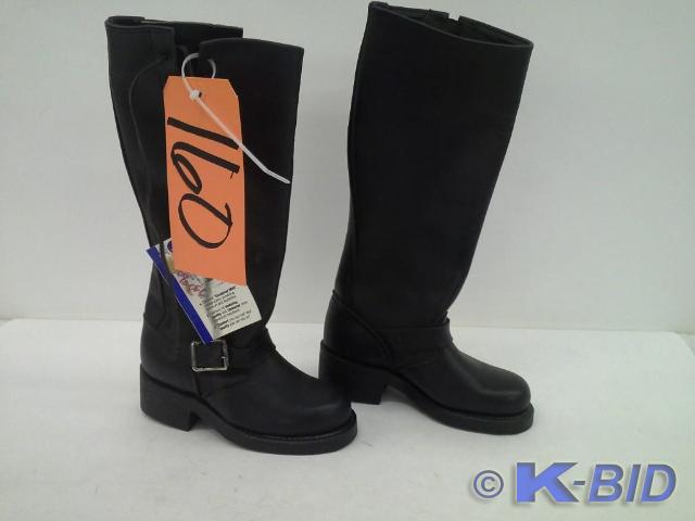 EasyRider black leather boots, size...